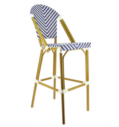 Chaise de bar empilable en textilène