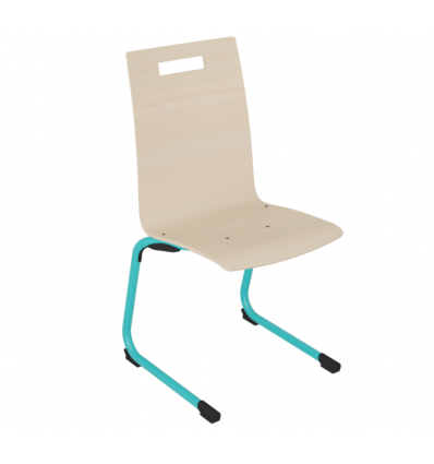 Chaise de cantine à coque pour collège / lycée
