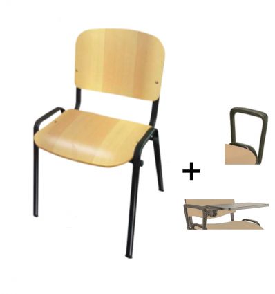 Chaise de collectivité en bois
