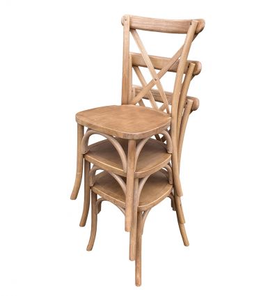 Chaise de réception crossback empilable