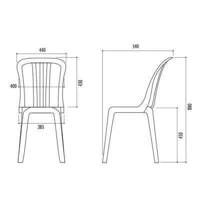 Chaise bistrot plastique empilable