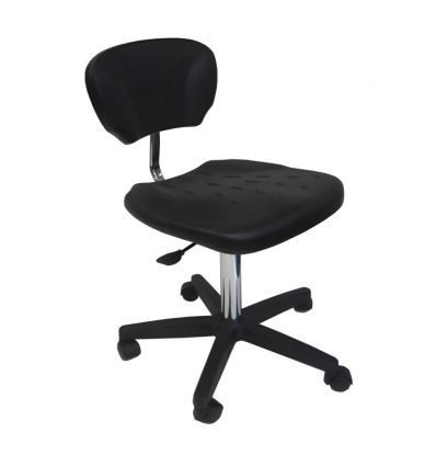 Chaise d'atelier industriel assise large