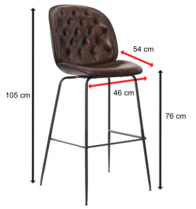 Chaise haute de bar chester