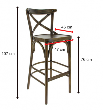 Chaise haute en hêtre massif
