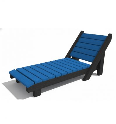 Chaise longue bain de soleil en plastique recyclé