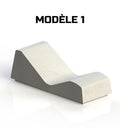 Chaise longue mobilier urbain en béton