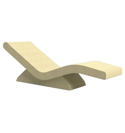 Chaise longue mobilier urbain en béton