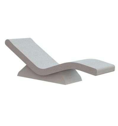Chaise longue mobilier urbain en béton