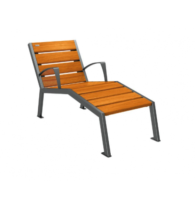Chaise Longue Mobilier Urbain en Bois