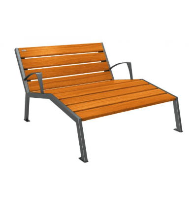 Chaise Longue Mobilier Urbain en Bois