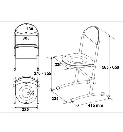 Chaise maternelle réglable en hauteur