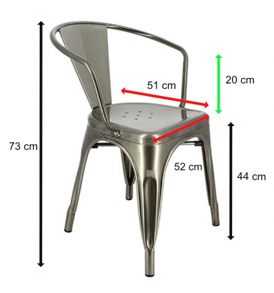 Chaise métal insdustriel