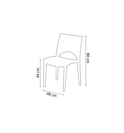 Chaise monobloc empilable