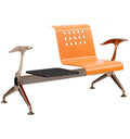 Chaise poutre salle d'attente bois avec accoudoirs