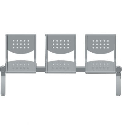 Chaise poutre salle d'attente métal