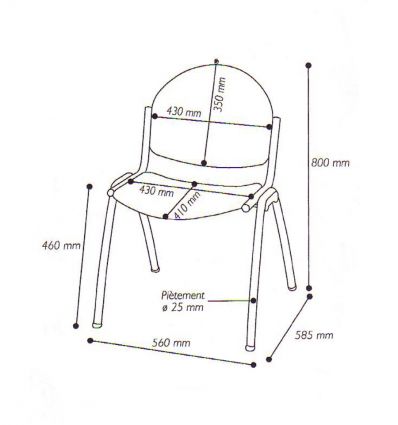 Chaise salle d'attente métal