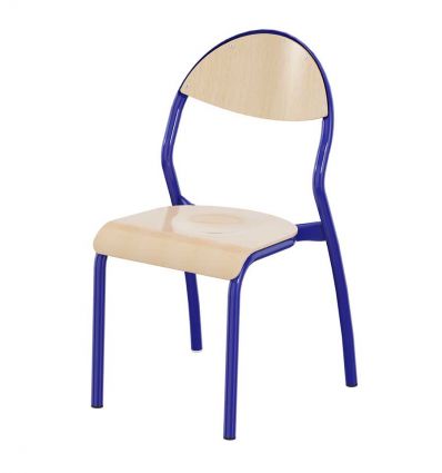 Chaise scolaire 4 pieds dossier arrondi