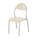 Chaise scolaire 4 pieds dossier arrondi