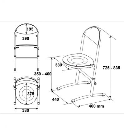 Chaise scolaire appui sur table réglable en hauteur