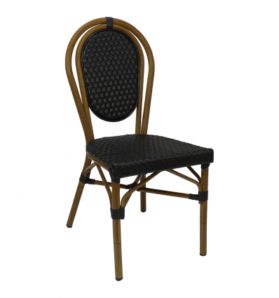 Chaise brasserie parisienne rotin synthétique