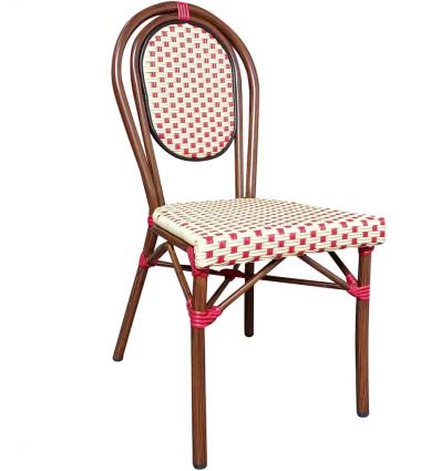 Chaise brasserie parisienne rotin synthétique