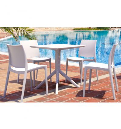 Chaise terrasse empilable extérieur
