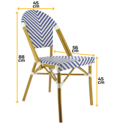 Chaise textilène empilable
