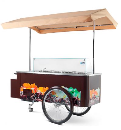 Chariot à glace mobile avec réservoir d'eau