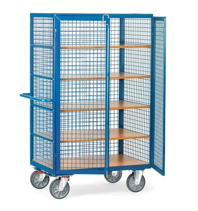 Chariot armoire roulante grillagée
