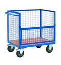 Chariot conteneur grillagé refermable 500 kg