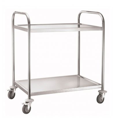 Chariot de service Inox 2 plateaux