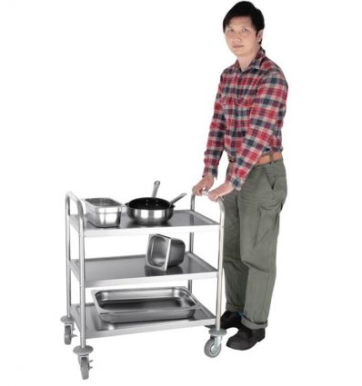 Chariot de Service Inox 3 Plateaux