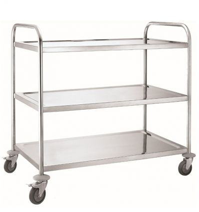 Chariot de Service Inox 3 Plateaux