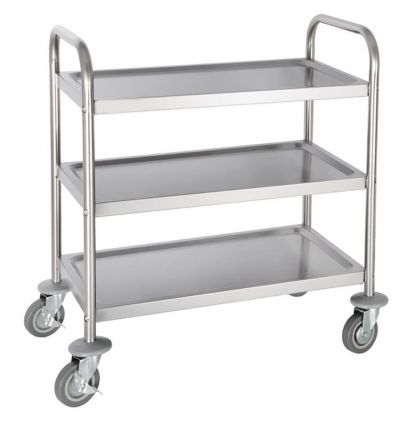 Chariot de Service Inox 3 Plateaux