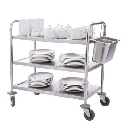 Chariot de Service Inox 3 Plateaux