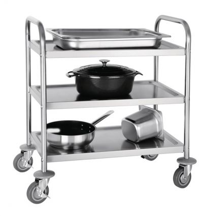 Chariot de Service Inox 3 Plateaux