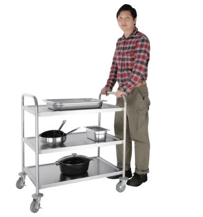 Chariot de Service Inox 3 Plateaux