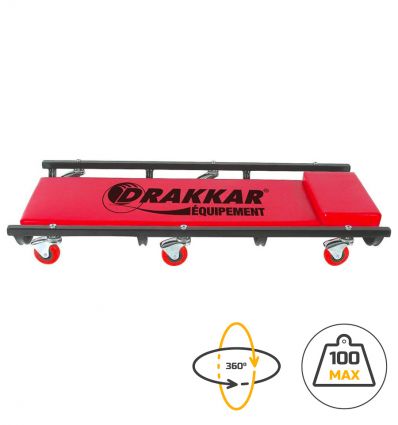 Chariot garage automobile​ 6 roues avec matelas
