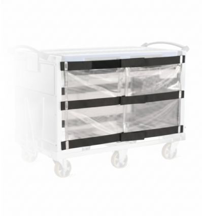 Chariot ergonomique avec plateau volets anti-chute