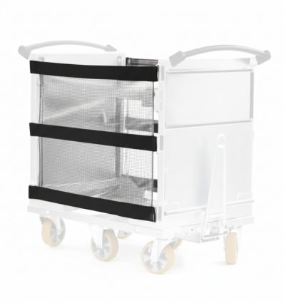 Chariot ergonomique avec plateau volets anti-chute