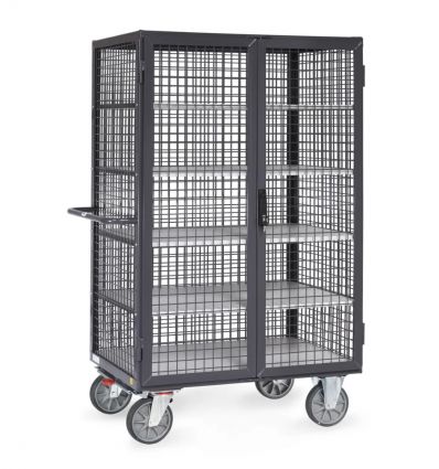 Chariot ESD armoire roulante grillagée