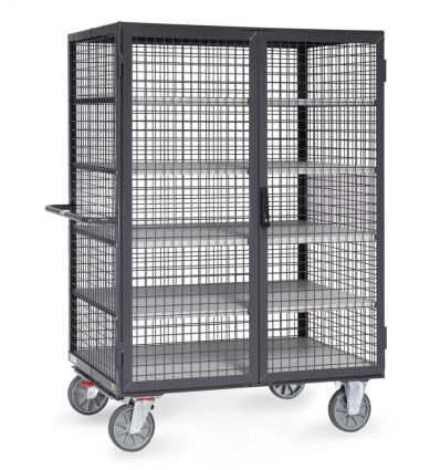 Chariot ESD armoire roulante grillagée