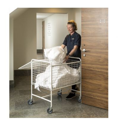 Chariot linge vrac en acier