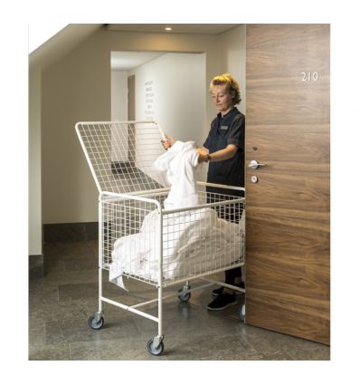 Chariot linge vrac en acier