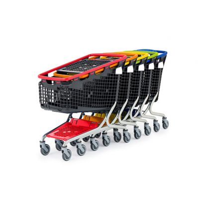 Chariot supermarché en plastique