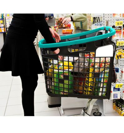 Chariot supermarché en plastique