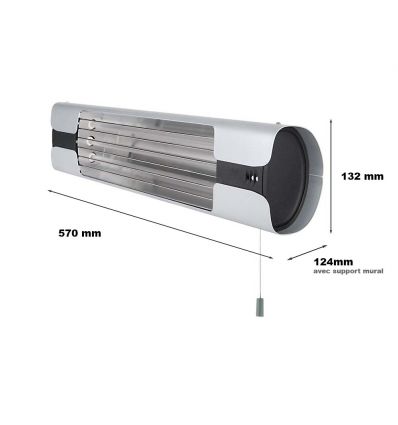 Chauffage infrarouge pour terrasse mural