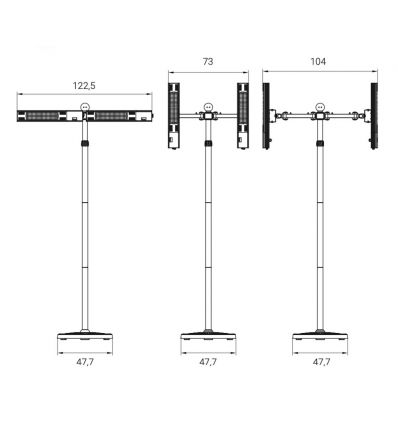 Chauffage radiant électrique sur pied professionnel