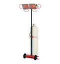 Chauffage radiant gaz mobile sur chariot