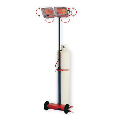 Chauffage radiant gaz mobile sur chariot